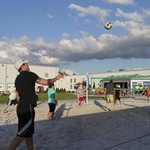 enjoy volleyball courts at CSC