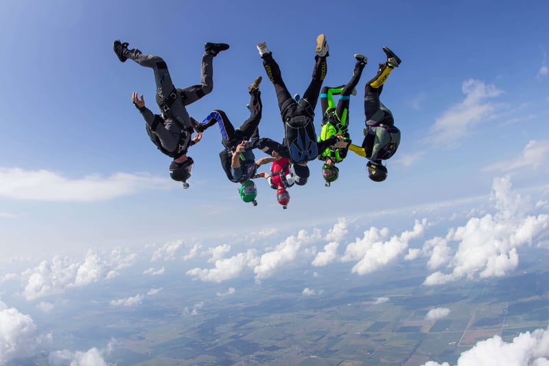 head-down-skydivers